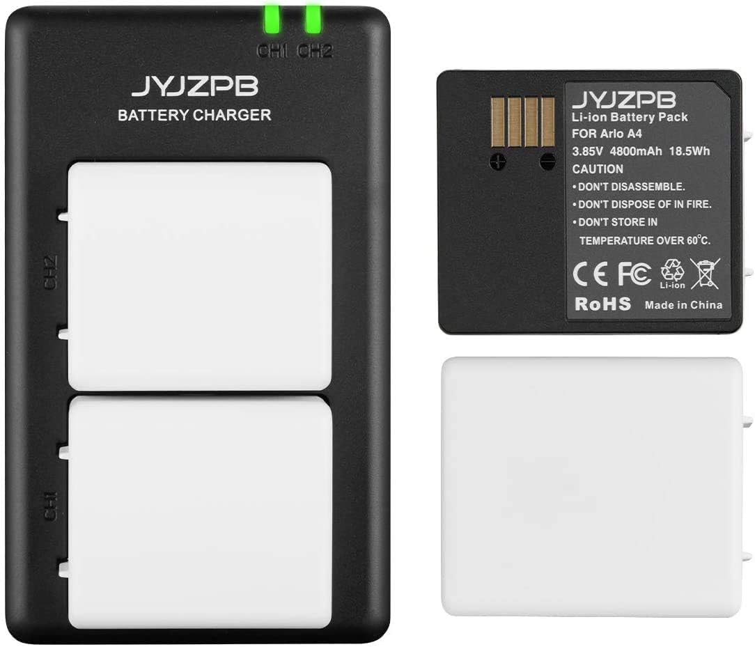 2 Pack 3.85V 4800mAh Replacement Batteries with Dual Battery Charger P253289