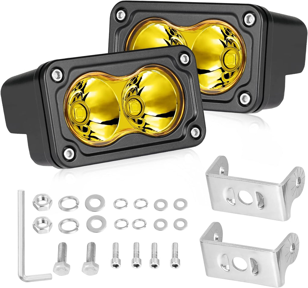 2 Pack 3 inch 40W LED Spot Lights Off Road Pods Q559403