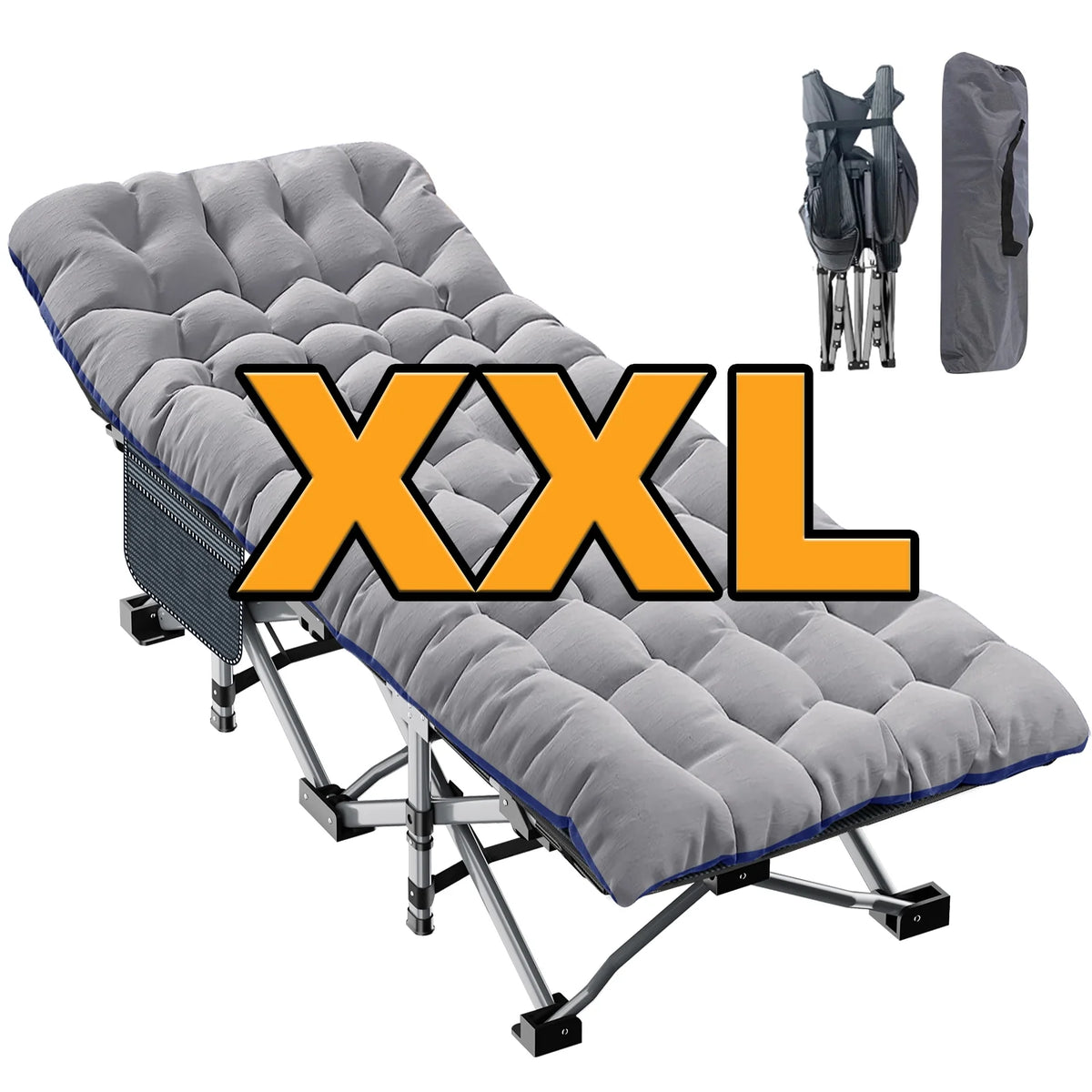 Folding Camping Cot with Mattress and Carry Bag R8711