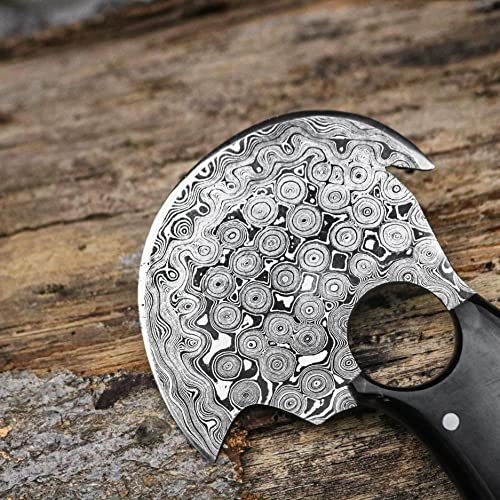 Handmade Damascus Steel Ulu Knife X237