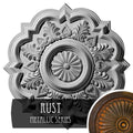 20 1/4x22OD x 1 1/2x22P Ceiling Medallion Hand-Painted Rust D644071