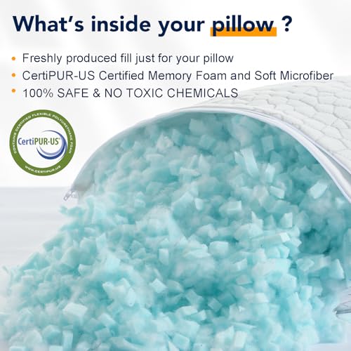 Shredded Memory Foam Cooling Pillows King Size 2 Pack U33144