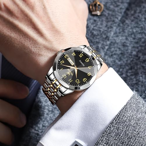 Minimalism Business Dress Analog Quartz Stainless Steel Waterproof Luminous Classic Date Men Wrist Watch V480