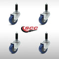 Blue Polyurethane Swivel Caster Set of 4 I7206