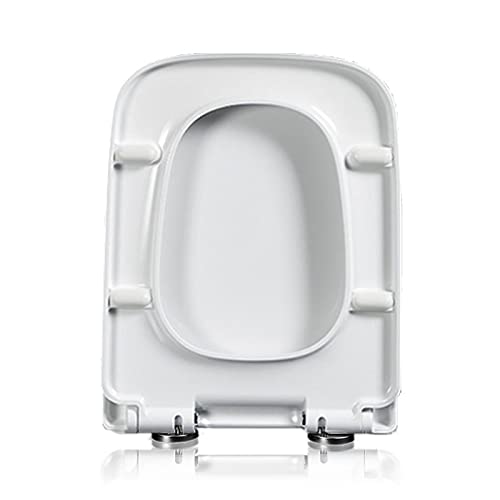 White Square Soft Close Toilet Seat with Quick Release Hinges E314109