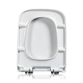 White Square Soft Close Toilet Seat with Quick Release Hinges E314109