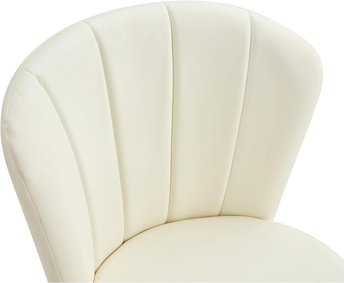Milk White 360° Swivel PU Vanity Chair T96774