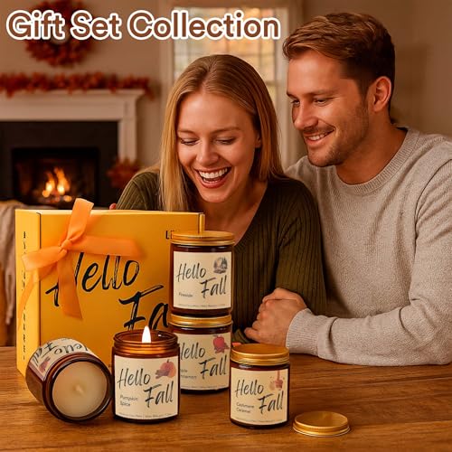 4 Pack Natural Soy Wax Christmas Candles Y571
