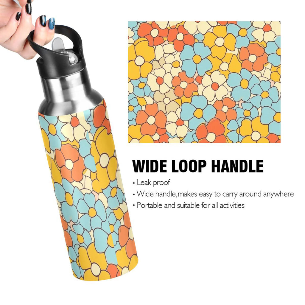 20 oz Insulated Stainless Steel Water Bottle with Straw Lid Z970