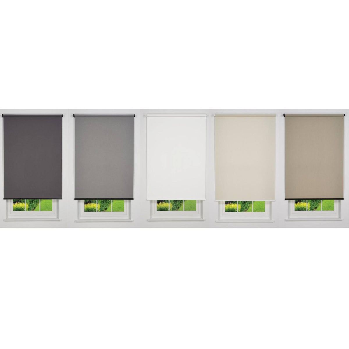 White 61 W x 66 H Cordless Blackout Roller Shade W116