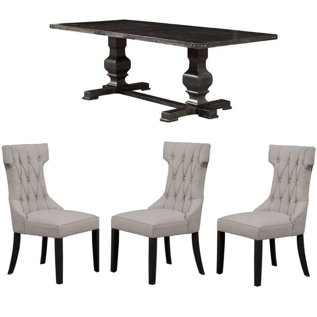 4 Piece Dining Table and Side Chairs Set X3682