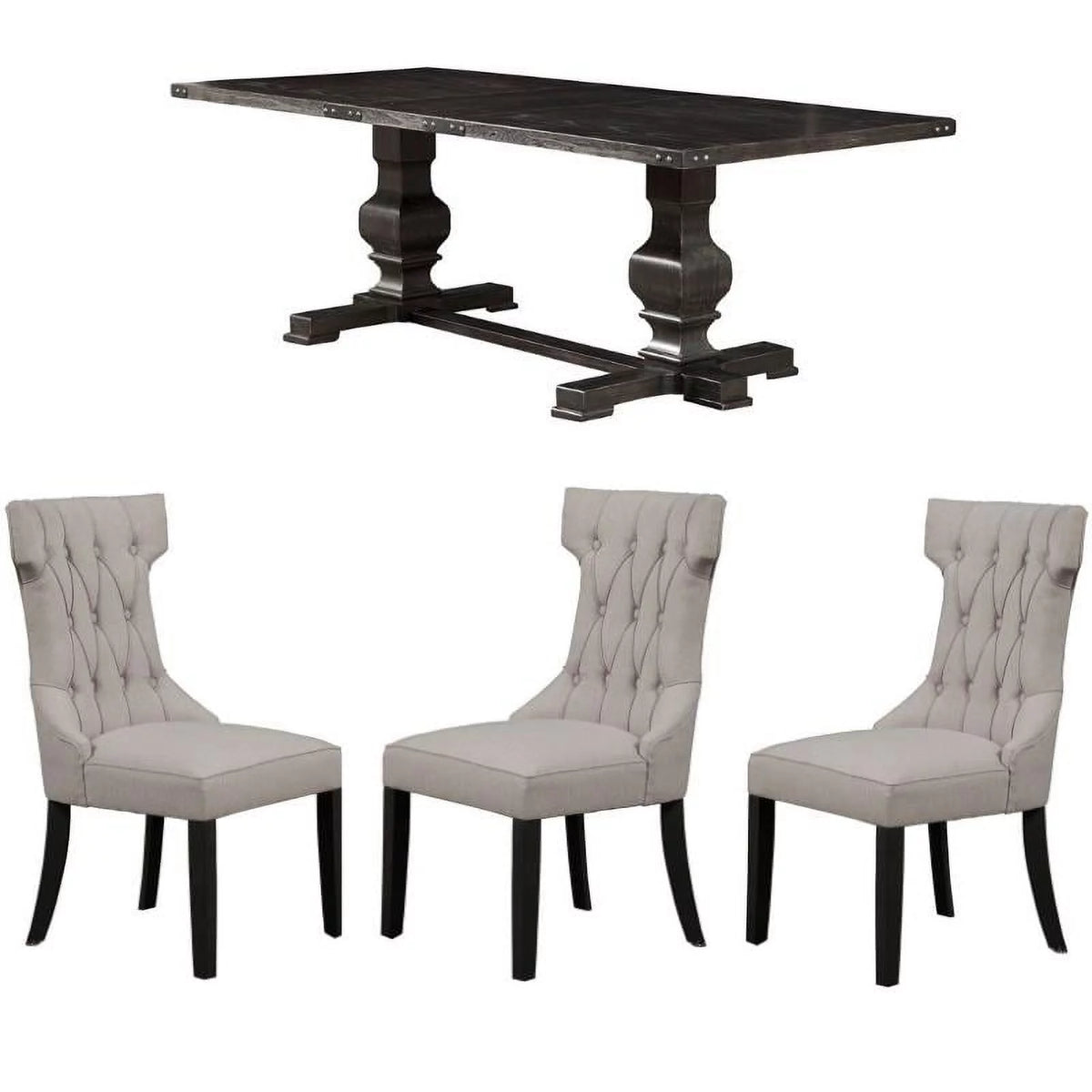 4 Piece Dining Table and Side Chairs Set X3682