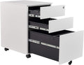 White 3 Drawer Locking Metal File Cabinet F77499