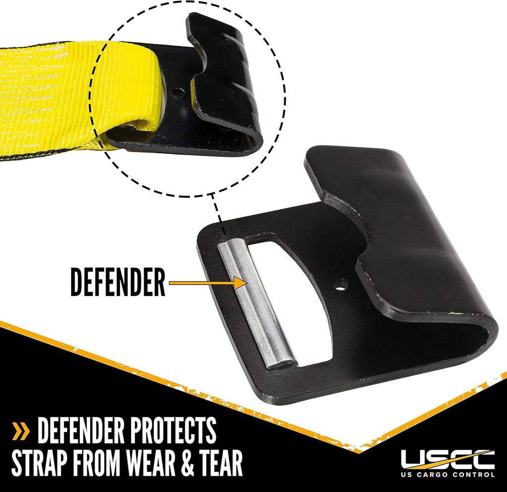 Yellow Ratchet Strap with Flat Hooks O4538