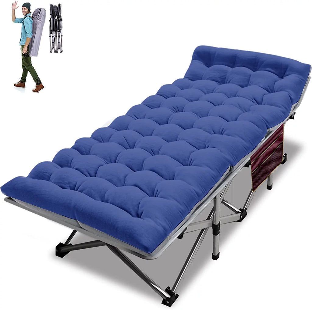 Folding Camping Cot with Mattress and Carry Bag R8711
