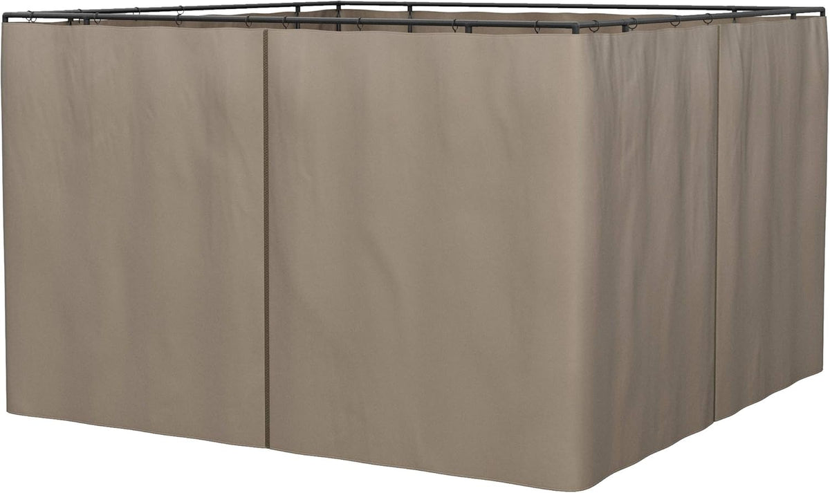 10' x 12' 4 Panel Beige Gazebo Sidewall Set F2198