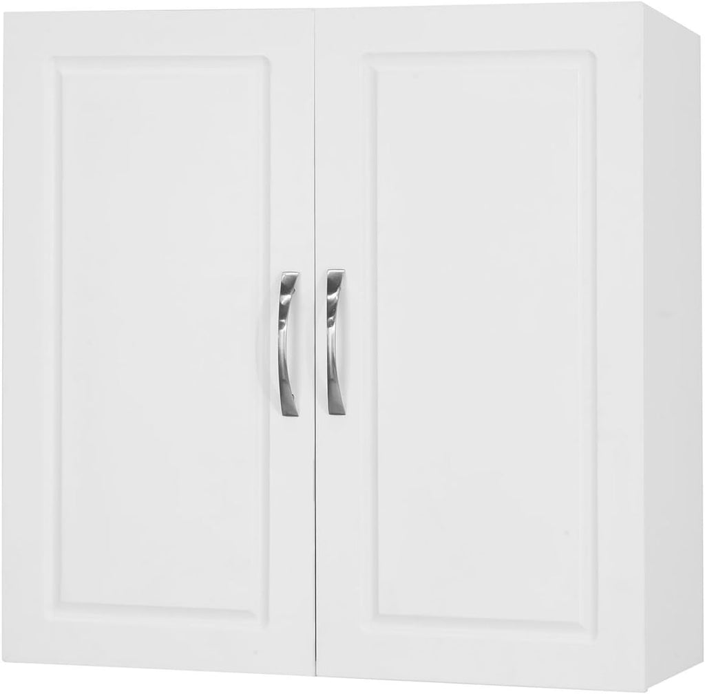 White Wall Cabinet with Shelf Pack of 2 F48402