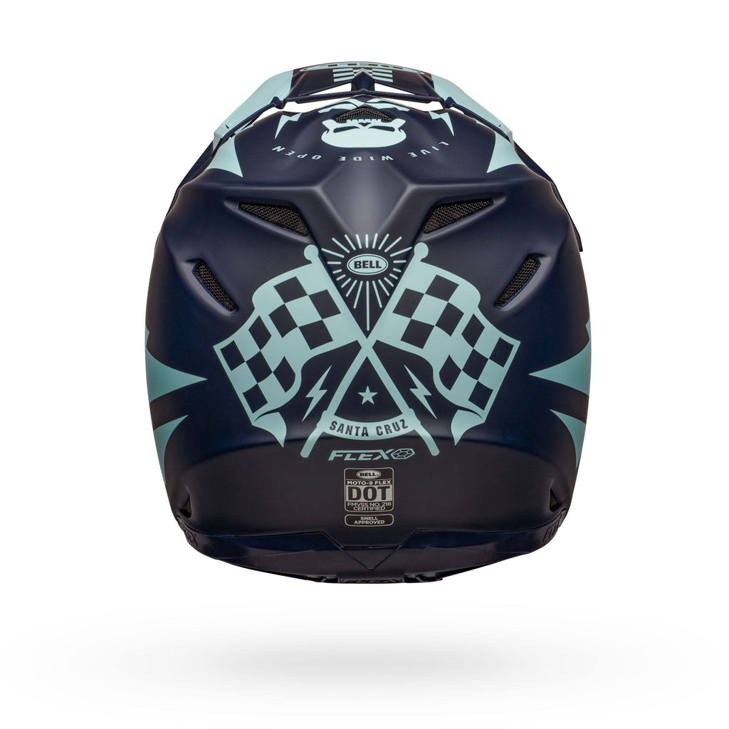 Matte Navy Light Blue Moto-9 Flex Helmet B104