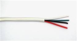 18 AWG 4 Conductor Unshielded Plenum Speaker Cable, 1000 Feet, White V67687