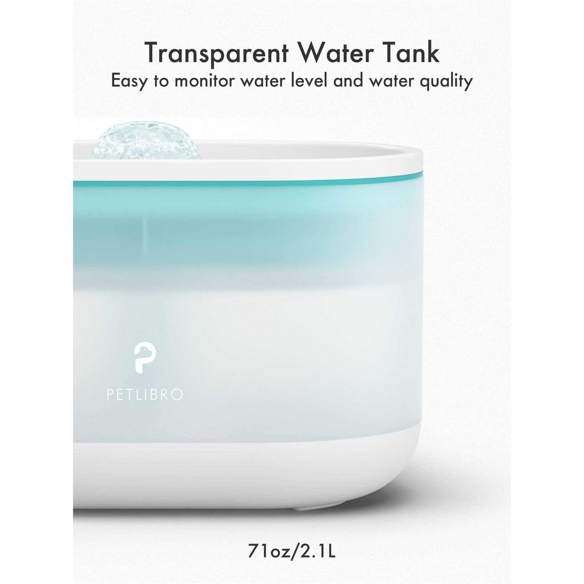 Cat Water Fountain 71oz/2.1L Ultra Quiet P6634