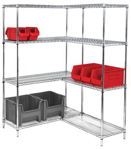 74 inch Wire 4-Shelf Add-On Unit in Chrome Finish Y636223
