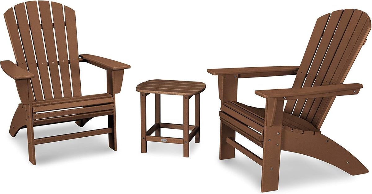 3-Piece Curveback Adirondack Chair Set with Side Table K7119