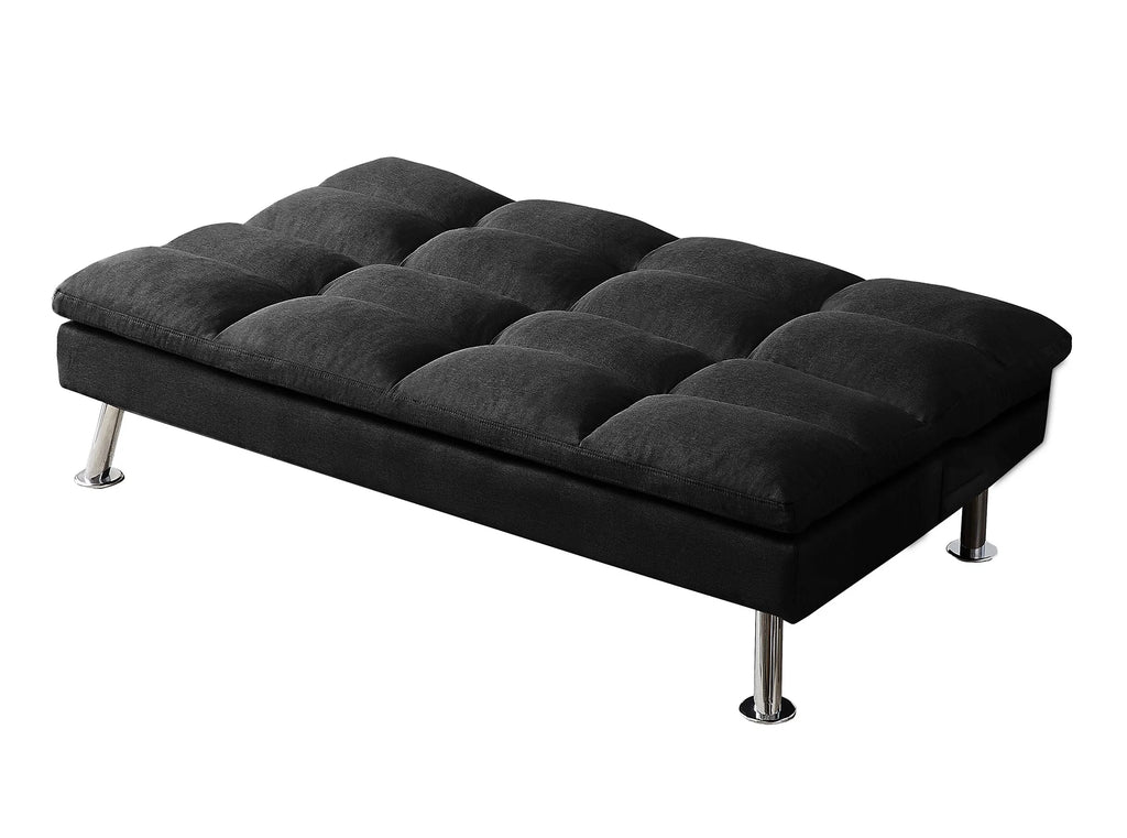 Black Fabric Futon Sofa Bed C1905