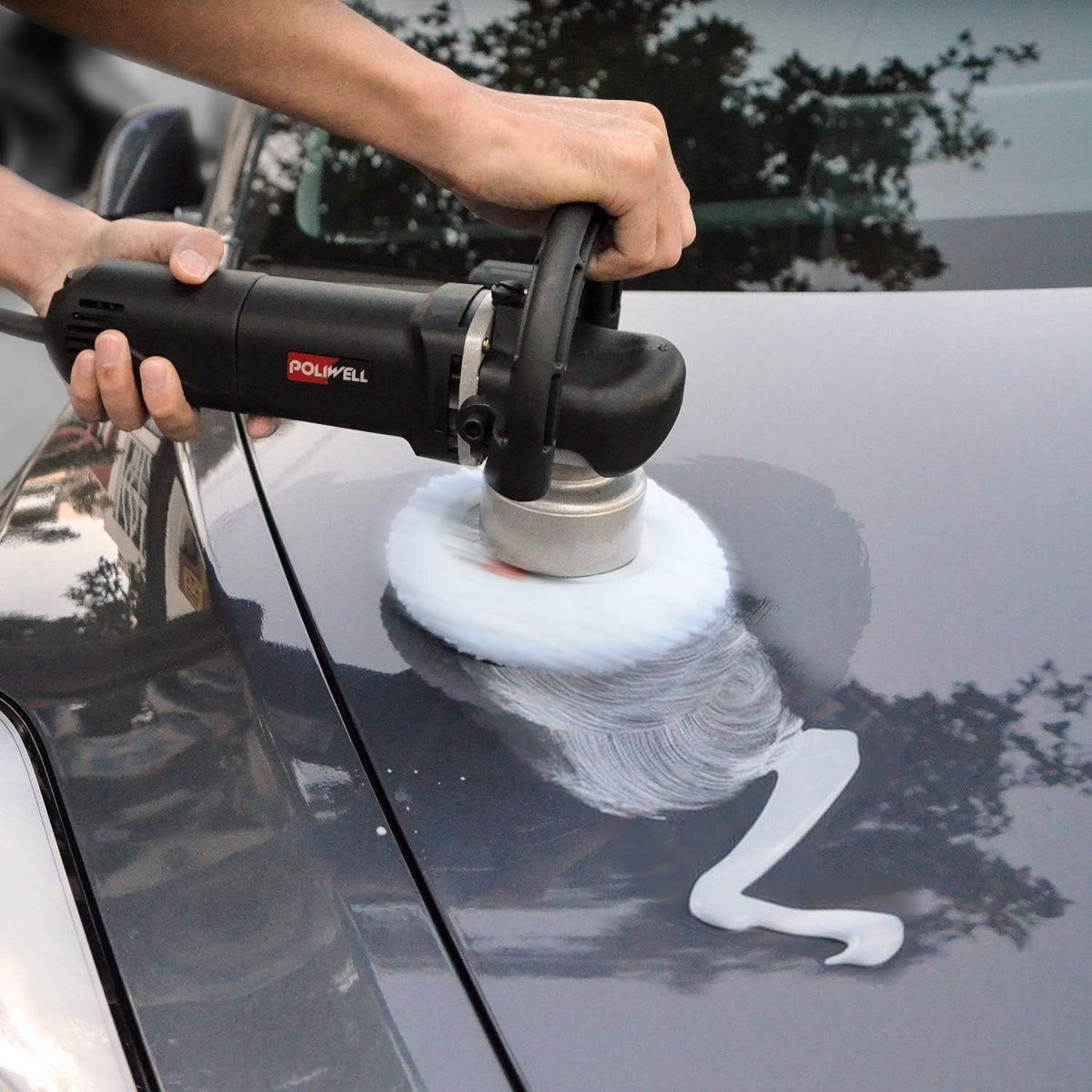 6 Inch Dual Action Random Orbital Polisher Kit with 5 Polishing Pads H2998
