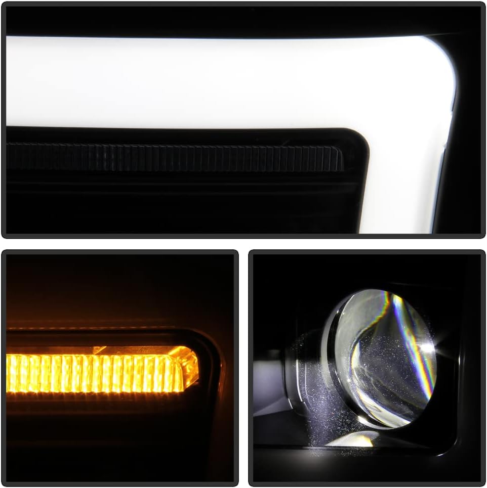 Black LED Projector Headlights W979