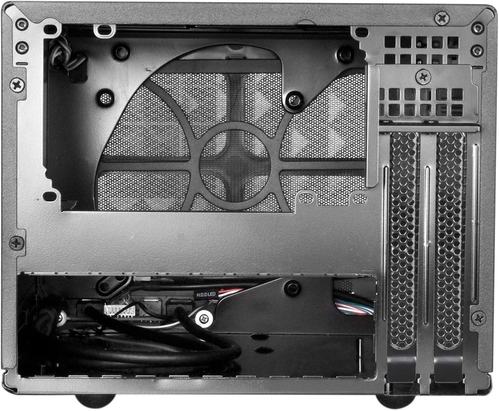 Black Ultra Compact Mini-ITX Computer Case with Mesh Front Panel B45239