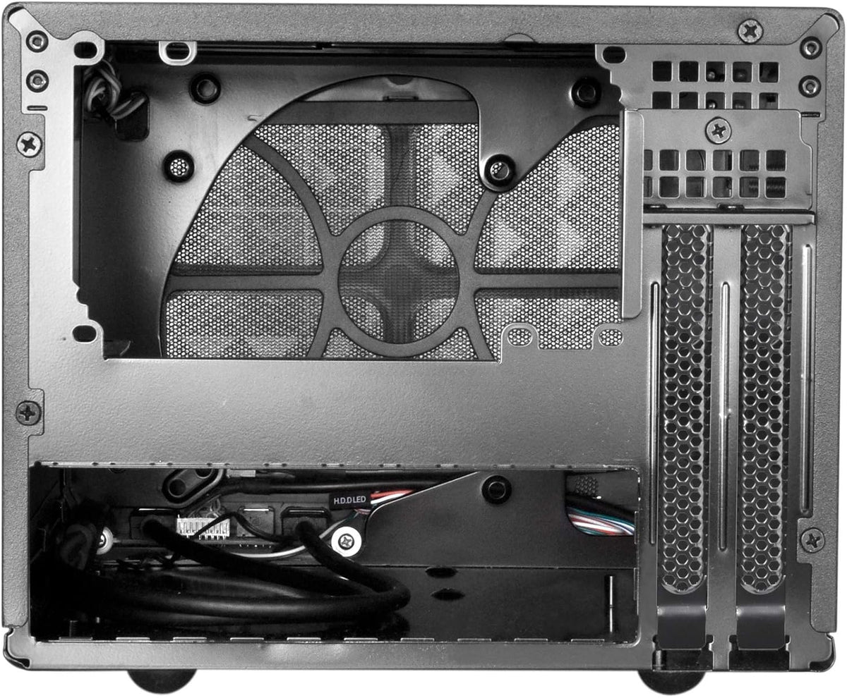 Black Ultra Compact Mini-ITX Computer Case with Mesh Front Panel B45239