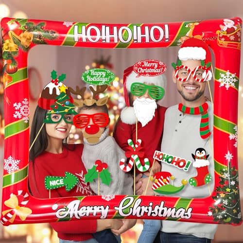 Christmas Photo Booth Props Inflatable Frame 32Pcs F4994