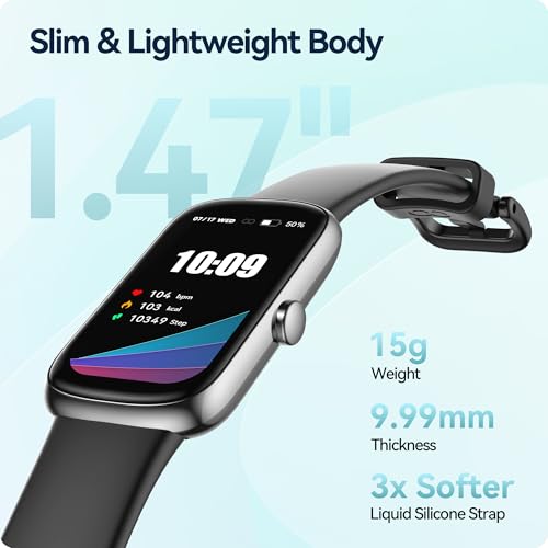 24/7 Heart Rate SpO2 Sleep Monitor Activity Tracker with Step Calorie Counter Pedometer, 21-Day Battery, IP68 Waterproof Fitness Watch E27776