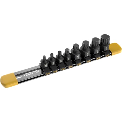 Triple Square Spline Bit Socket Set, Extra Long 4-Inch I21112