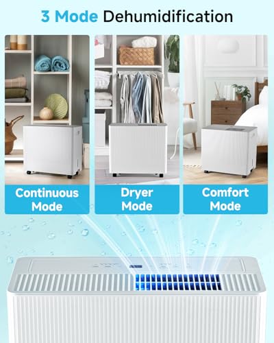 52 Pints Energy Star Dehumidifier with Drain Hose, 0.85 Gal Water Tank M3798
