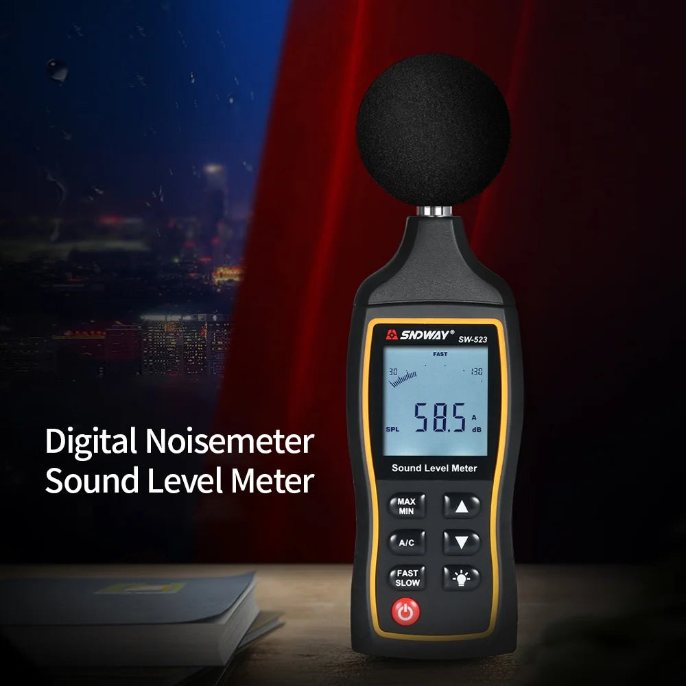 High Accuracy LCD Digital Sound Level Meter 30-130dB W56716
