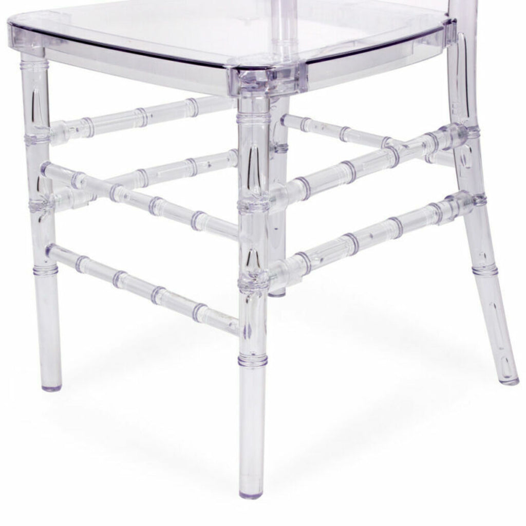 4Pcs Clear Acrylic Stackable Dining Chairs M5715
