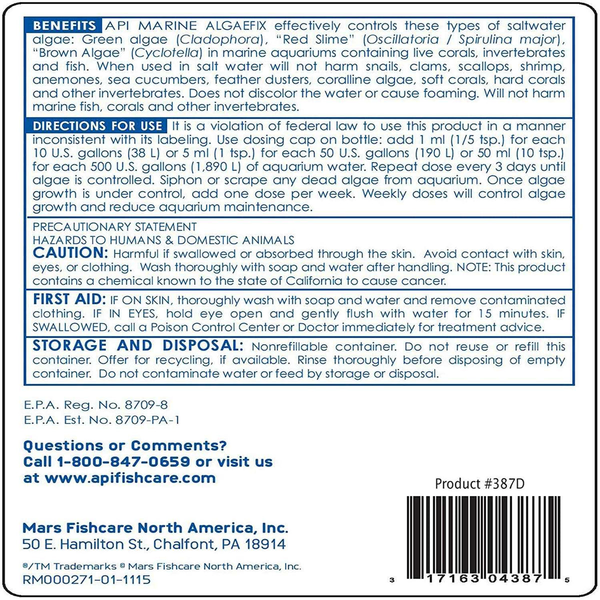 Algaefix Marine U375
