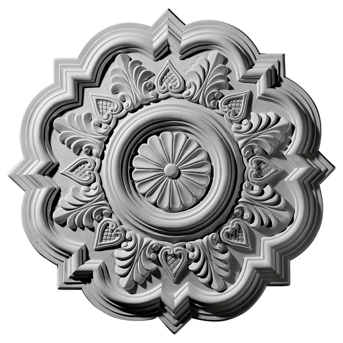 20 1/4x22OD x 1 1/2x22P Ceiling Medallion Hand-Painted Rust D644071