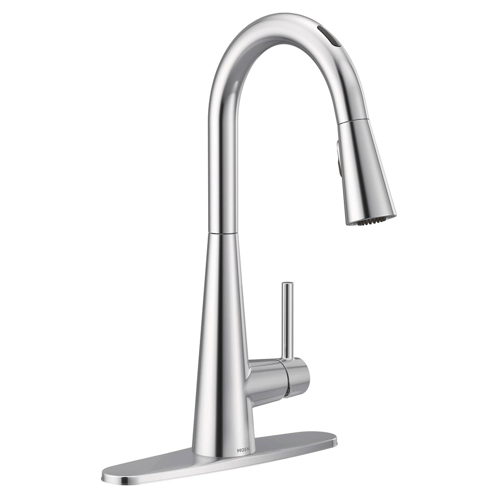 Chrome One-Handle Pulldown Kitchen Faucet D9377