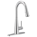 Chrome One-Handle Pulldown Kitchen Faucet D9377