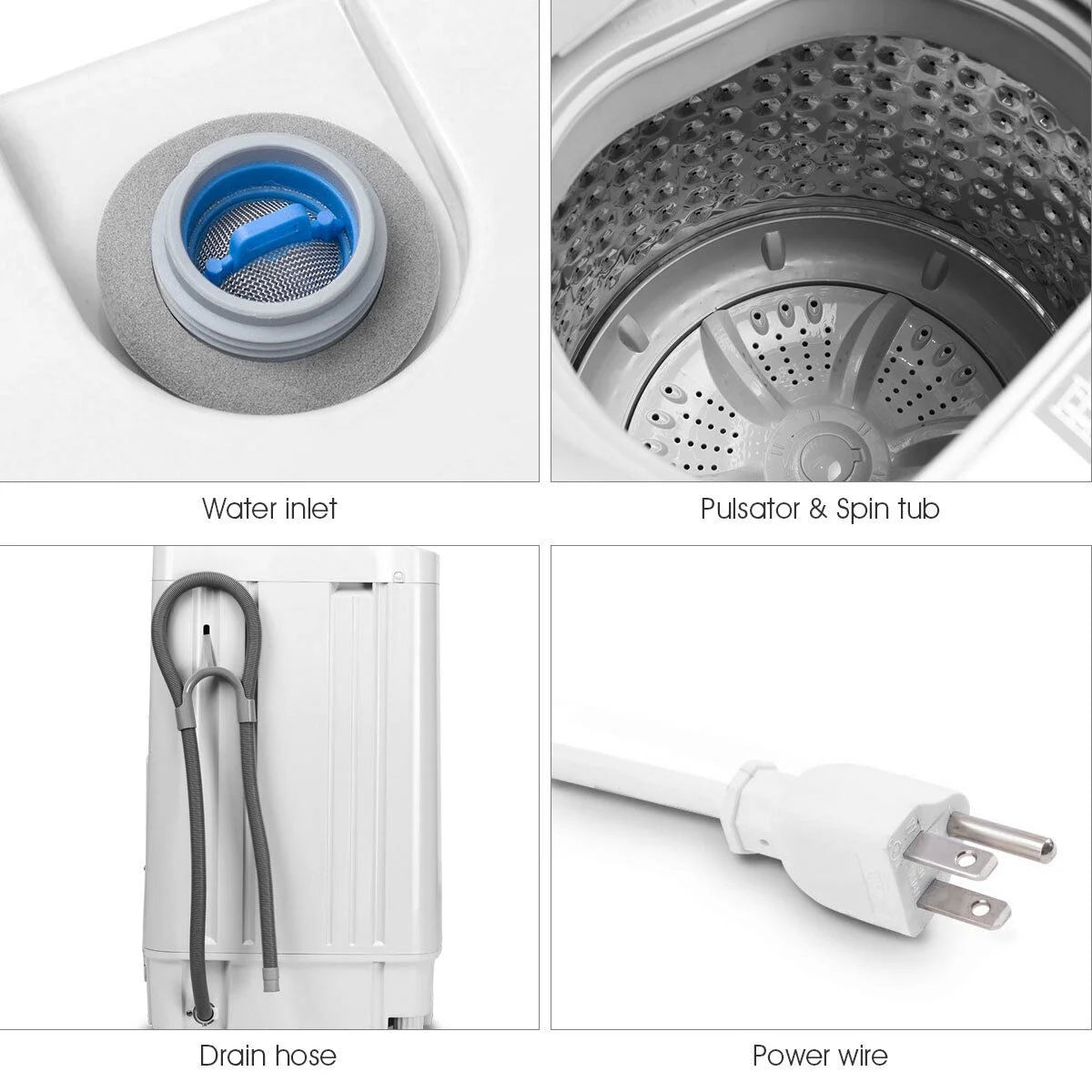 Portable Compact Washing Machine 1.34 Cu.ft Q611