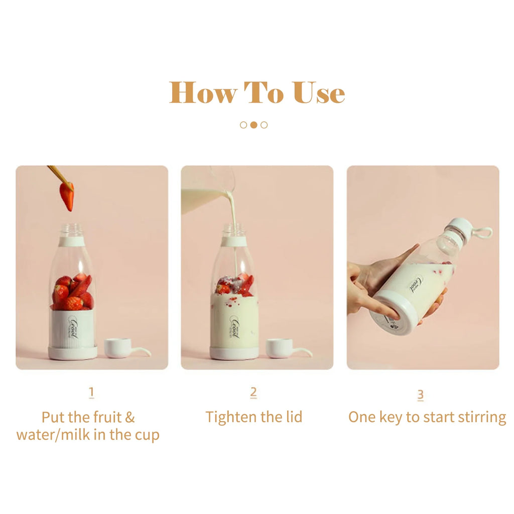 300mL Portable USB Electric Juicer Blender Cup P2487