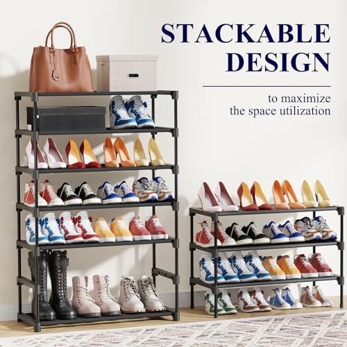 Black Non-Woven Shoe Rack C122418
