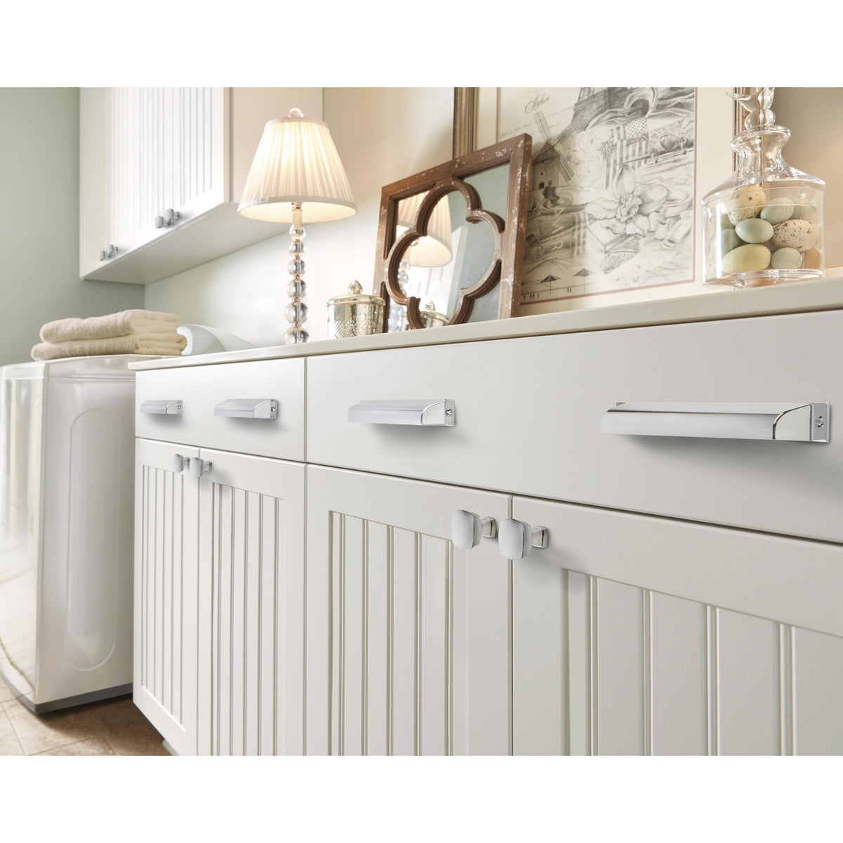 Polished Chrome Cabinet Cup Pull 10 Pack K913449