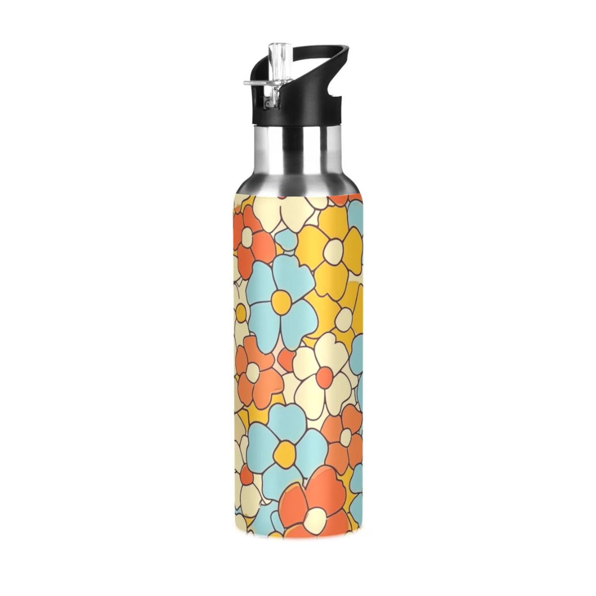 20 oz Insulated Stainless Steel Water Bottle with Straw Lid Z970