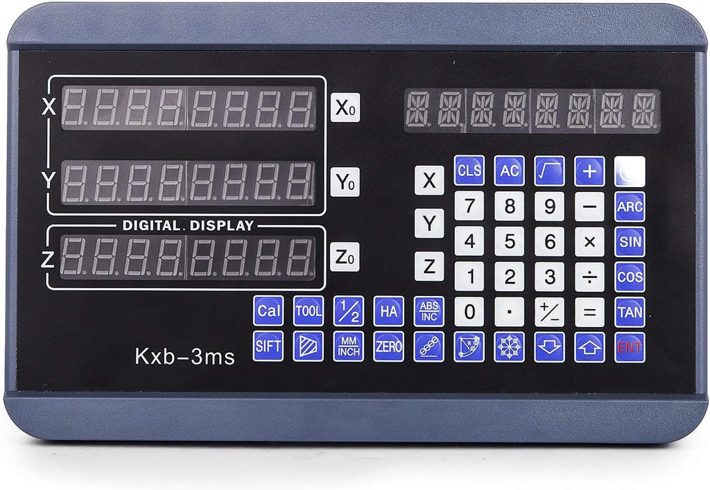 3 Axis Digital Readout DRO Display 250mm+450mm+500mm Travel Length Linear Scale for Mill M52487