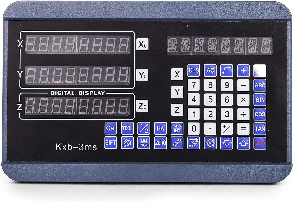 3 Axis Digital Readout DRO Display 250mm+450mm+500mm Travel Length Linear Scale for Mill M52487