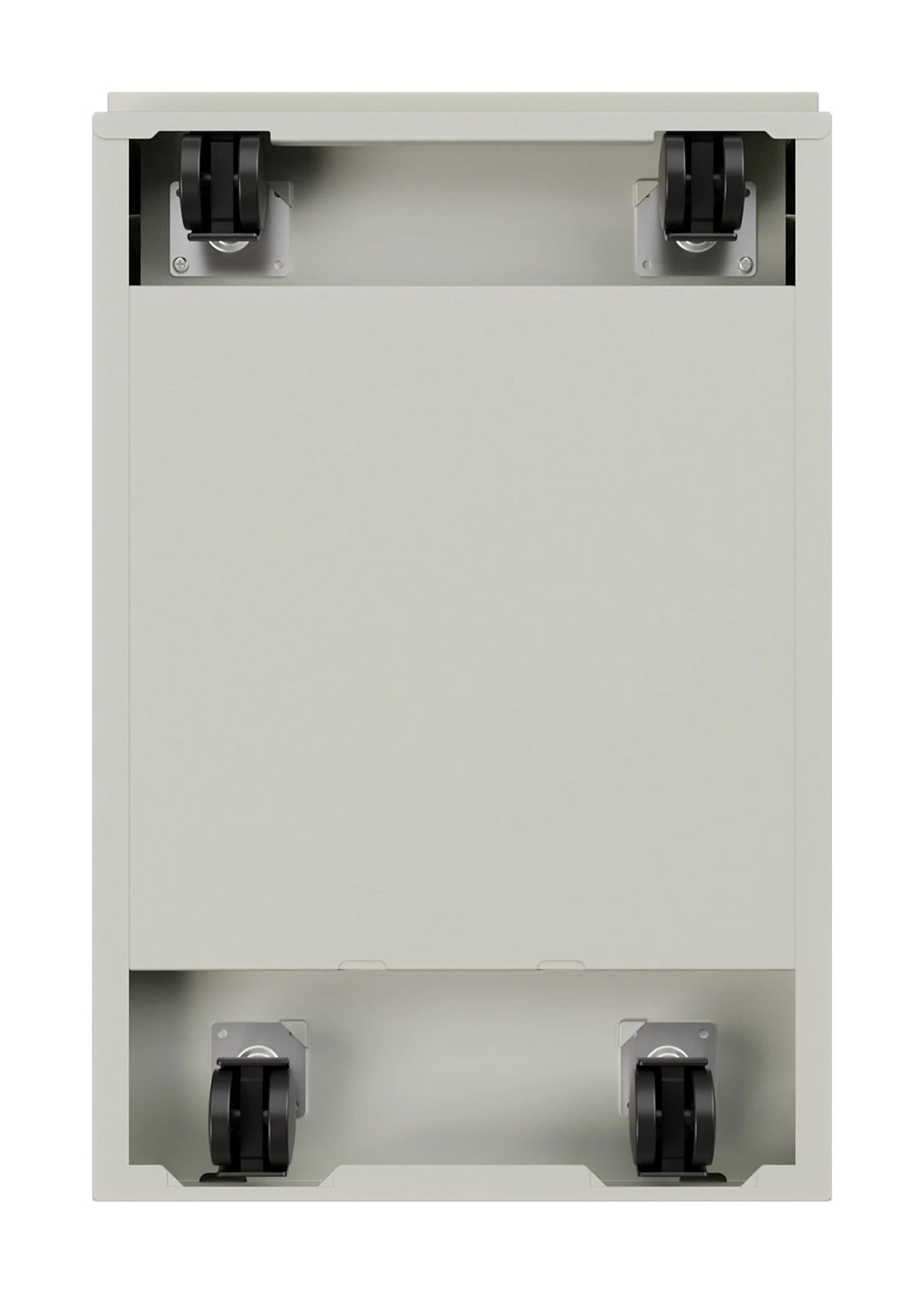 23" Deep 2 Drawer Letter Width Gray Mobile Pedestal File Cabinet R23248