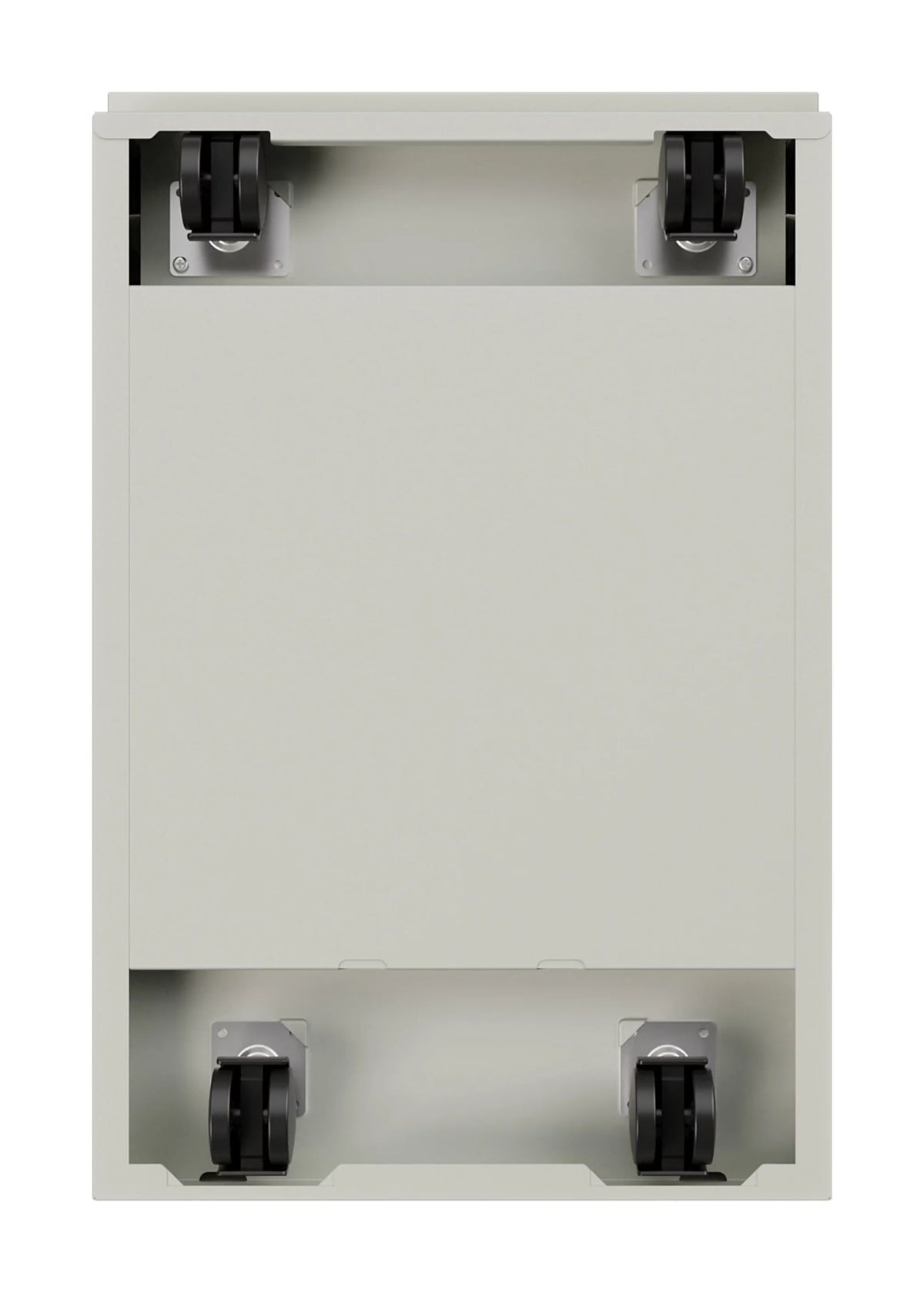 23" Deep 2 Drawer Letter Width Gray Mobile Pedestal File Cabinet R23248